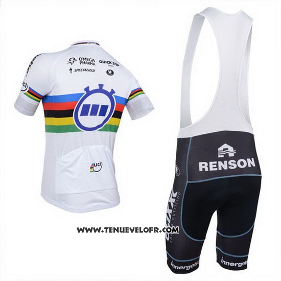 2013 Maillot Ciclismo UCI Mondo Champion Lider Quick Step Manches Courtes et Cuissard